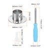 Unique Bargains Stainless Steel Low-leg Brushed Finish Closet Rod Holder 4 Pcs - 2 of 4