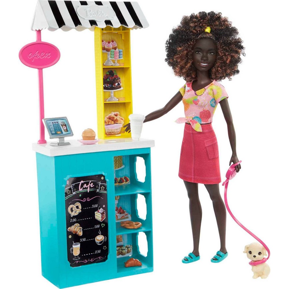 Photos - Doll Barbie Life in the City Café Playset 