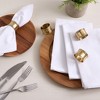 Design Imports Antique Band Napkin Ring Set/4, Gold - 2 of 4