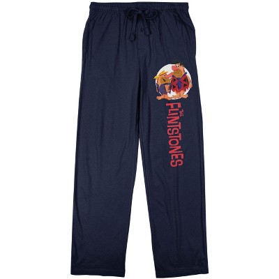 The Flintstones Fred And Barney Men's Navy Sleep Pajama Pants