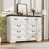 Farmhouse 9-Drawer Dresser for Bedroom- Vintage Rustic Wood Chest with Natural Texture, Spacious Storage for Clothes & Essentials, Versatile Organizer - 4 of 4