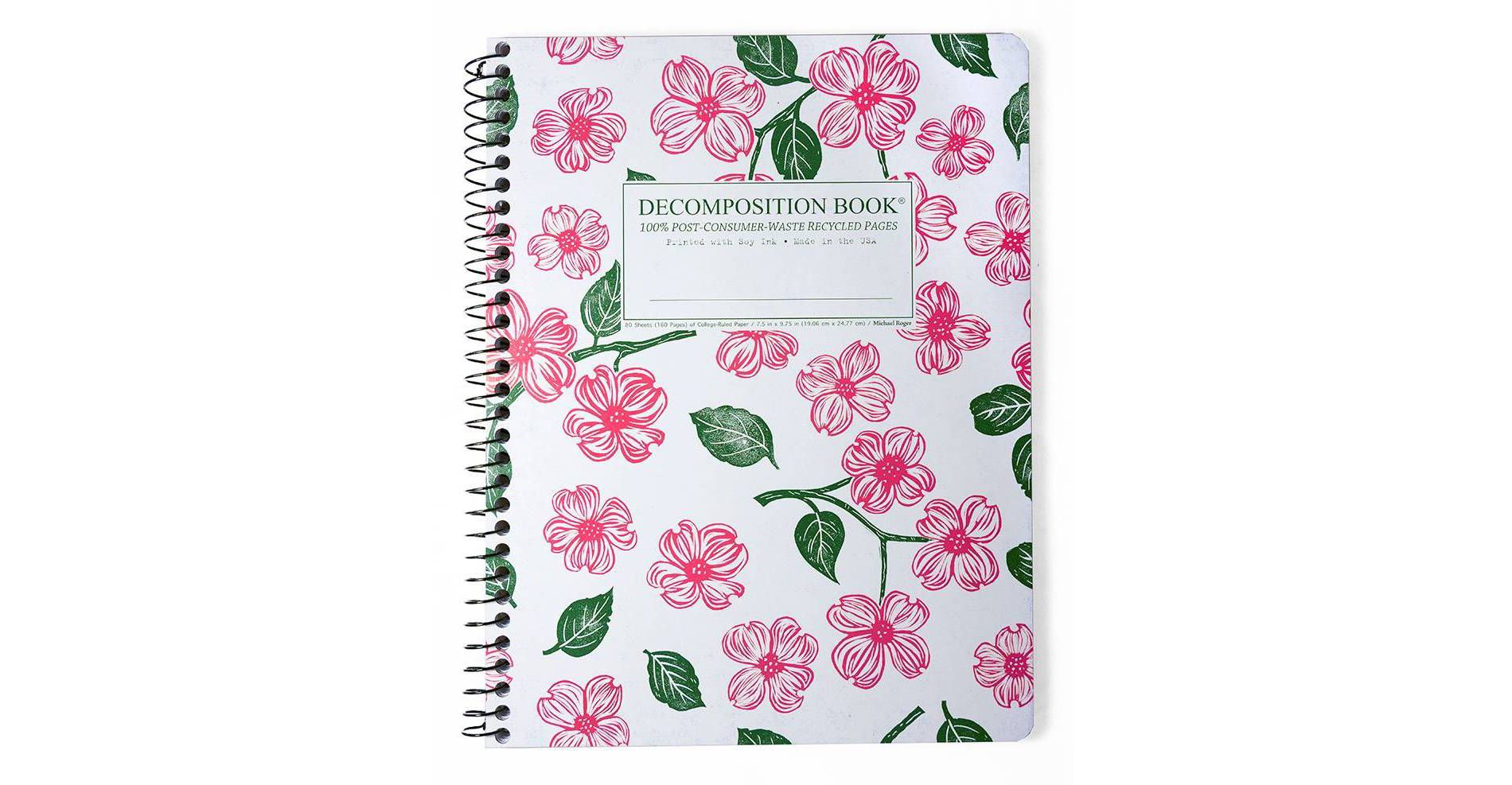 Decomposition Book 100pg College Ruled Spiral Notebook (Designs May Vary): School Supplies, Single Subject, Flexible Cover