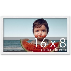 PosterPalooza | 16x8 Wood Frame with UV Acrylic, 6 Finishes: Black, White, Bronze, Silver, Wood, Mahogany - 1 of 4