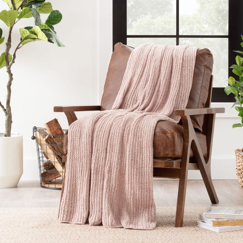 Chanasya Knit Chenille Throw Blanket - Lightweight Decorative Throw Blanket, 3 of 10