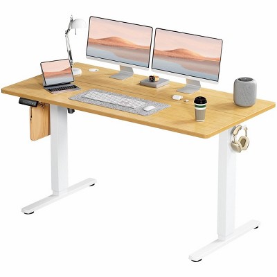 Yellow Adjustable Height Desk With Features An Led Display And Less Than 055Db,Unit For Living Room/Bedroom /Home /Office-Cuddlewood