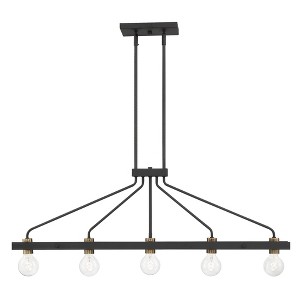 Designers Fountain Ravella 5 - Light Chandelier in  Black - 1 of 3