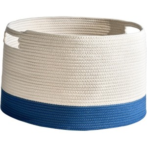 Solhome Dominic Cotton Round Laundry and Storage Basket - 1 of 4