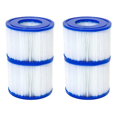 Bestway SaluSpa Type VI Outdoor Above Ground Inflatable Hot Tub Spa Filter Pump Cartridge Replacement Accessories for Spa Maintenance (2 Pack)