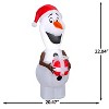 Gemmy Christmas Airblown Inflatable Holiday Olaf Disney, 3.5 ft Tall, Multicolored - 3 of 4