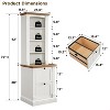 SinCiDo Storage Bookcase, 72" Tall Farmhouse Upright Bookcase w/ 4 Layer Open Adjustable Bookshelves & 2 Drawers, Adjustable File Rack, Home or Office - 3 of 4