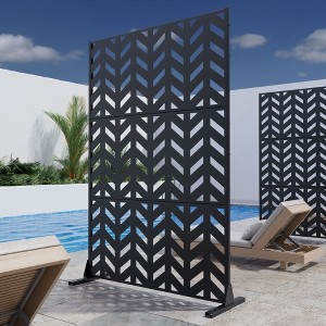 Dovelina Metal Outdoor Privacy Screen Freestanding Garden Privacy Screen - 1 of 4