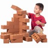 ShpilMaster Construction Stacking Building Red Brick Block, Rectangle Foam Kids Pretend Play Creativity Toy, 25 Pack - 2 of 4