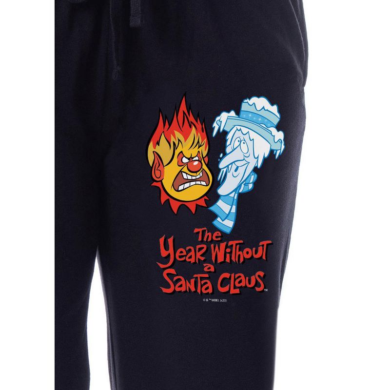 The Year Without a Santa Claus Womens' Heat Miser Snow Jogger Pajama Pants Black, 3 of 4