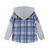 Andy & Evan  Toddler  Blue Plaid/Heather Grey Twofer Hoodie. - 2 of 2