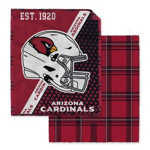 NFL Arizona Cardinals Gradient Helmet Double Sided Ultra Cozy Blanket - 1 of 1