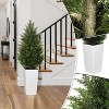 Vitalismo 5ft Artificial Cedar Topiary Trees with Planter for Indoor and Outdoor UV Protection Christmas Trees for Home Decor Set of 2 - 3 of 4