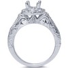 Pompeii3 1/3ct Vintage Engagement Ring Setting 14K White Gold - 3 of 4