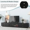 Sapphtopaz TV Stand for TVs Media Console with Drawers Storage Cabinet with Glass Doors and Shelf, TV Stands for Living Room - 2 of 4