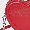 Girls' Valentine's Day Studded Heart Shaped Crossbody Bag - art class™ Red - 4 of 4
