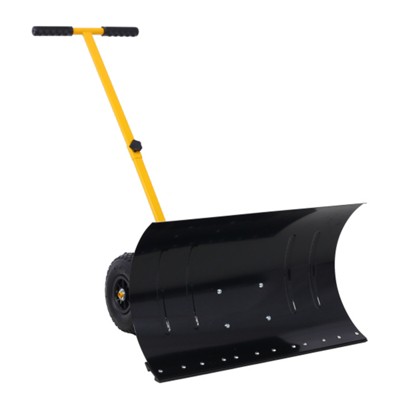 EAGLE PEAK Wheeled Snow Shovel, Multi-Angle Snow Pusher with Adjustable Handle