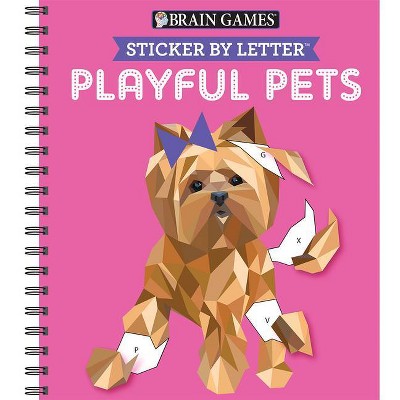 Awesome Animals Brain Games Sticker by Letter Sticker Puzzles - Kids Activity Book 