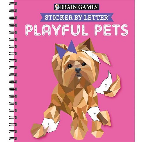Brain Games - Sticker by Letter: Super Cute - 3 Sticker Books in 1 (30 Images to Sticker: Playful Pets, Totally Cool!, Magical Creatures) [Book]