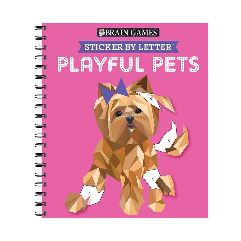 Brain Games - Sticker by Letter: Playful Pets (Sticker Puzzles - Kids Activity Book) - (Spiral Bound), 1 of 2