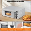 Commercial Countertop Pizza Oven,1100W Stainless Steel Electric Pizza Maker With 60-Min Timer & Removable Crumb Tray for Home & Restaurant Use - 3 of 4