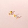 Girls' Flower Cluster Screw Back 14k Gold Earrings - In Season Jewelry - 4 of 4