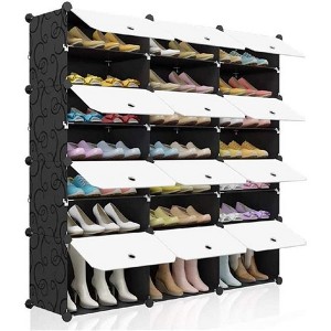 COZONY Portable Shoe Rack Organizer, 7 Tier Shelf Storage Cabinet Stand for Heels, Boots, Sneakers, Slippers, Entryway Closet - 1 of 4