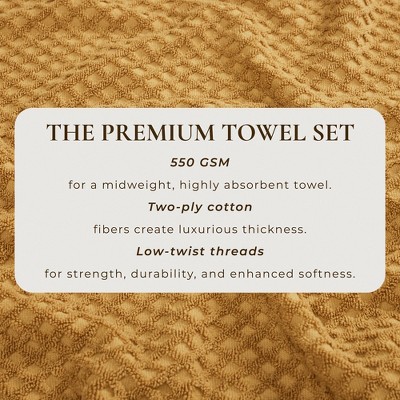 Marigold Cotton Textured 6 Piece Towel Set for Kids