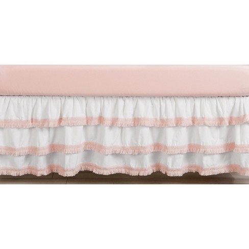 White ruffle outlet crib skirt