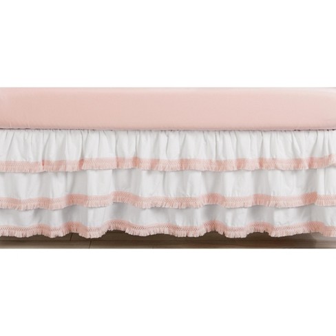 Sweet Jojo Designs Girl 3 Tiered Ruffle Crib Bed Skirt Boho Fringe ...
