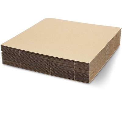 Juvale 25-Pack Corrugated Cardboard Sheets for Packing, Shipping, and Crafts (10 x 10 in)