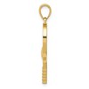 Black Bow Jewelry 14k Yellow Gold Diamond Cut Tennis Racquet and Ball Pendant - 2 of 4