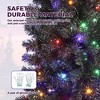 Prelit Artificial Christmas Tree, 4.5Ft Rose Gold Tinsel Fake Christmas Tree w/LED Warm White Lights & Metal Stand for Home, Office, Xmas Party Decor - 4 of 4