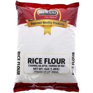 HEMANI Fine White Rice Flour 4LB (1.8 KG) - Non GMO, Gluten Free - Great for Baking - Farine de Riz - 1 of 4