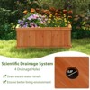 WELLFOR Rectangular Fir Wood Outdoor Garden Bed Brown 14"x31" - 4 of 4