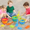 Beach Toys for Kids, Silicone Collapsible Foldable Beach Bucket Travel Beach Toys for Summer Outdoor Camping and Fishing Tub for Toddlers Boys Girls - 3 of 4