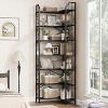 Corner Bookshelf 86" L Shaped Bookcase,7 Tier Bookshelf, Large Bookcases with Beaded Design - 2 of 4