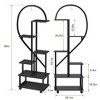 2 Pack 6-Tier Plant Stand, Tall Metal Indoor Plant Stand With Detachable Wheels, Plant Stands With Drawers Large Plant Display Stand - 2 of 4