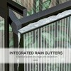 Resenkos 6' x 4' Walk-in Polycarbonate Greenhouse, Lean-to Aluminum Green House with Rain Gutter and Foundation, Black - 3 of 4