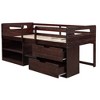 Streamdale Twin size Loft Bed with Two Shelves and Two drawers (Antique Espresso) - image 4 of 4