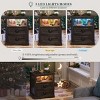 GlasFlength Nightstands Nightstand Farmhouse Style Bedside Table with Storage Drawers Simple Design for Bedroom, Brown, 19.68"*15.75"*23.62" - 4 of 4