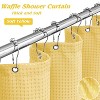 LunaLulinlk Luxury Waffle Shower Curtain，Yellow - 2 of 4