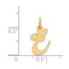 Black Bow Jewelry 14k Yellow Gold Ella Collection Small Fancy Script Initial Pendant A-W - 4 of 4