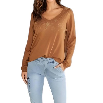 Women's Star Studded Lightweight Sweater - Venti6