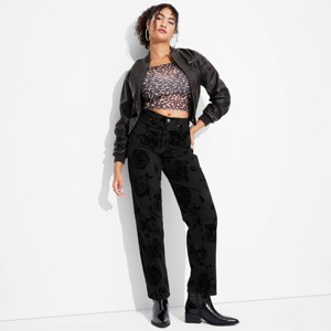 Women's High-rise Curvy Straight Jeans - Wild Fable™ Black Wash ...