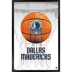 Trends International NBA Dallas Mavericks - Drip Basketball 21 Framed Wall Poster Prints - 1 of 4