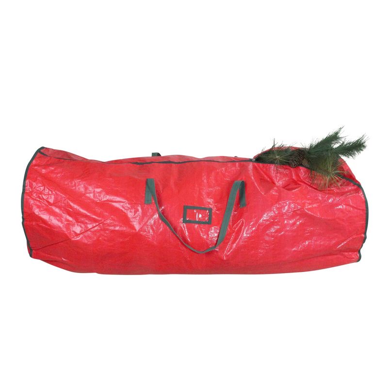 Northlight 53” Red and Green Storage Bag for 7.5' Artificial Christmas Trees, 1 of 3